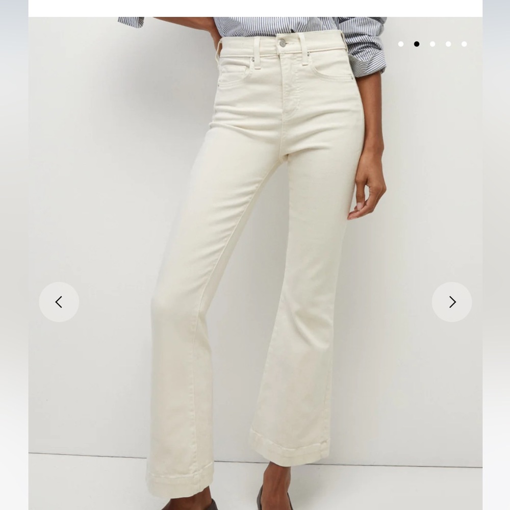 Verónica Beard Jeans in Ekru